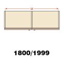 Immagine di guarniture compl. slider l70 std 1800/1999 set 2 ante c/binari 1799 mm                                                                                           