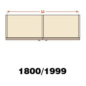 Immagine di guarniture compl. slider l70 std 1800/1999 set 2 ante c/binari 1799 mm                                                                                           