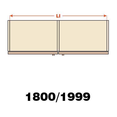 Immagine di guarniture compl. slider l70 std 1800/1999 set 2 ante c/binari 1799 mm                                                                                           