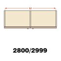 Immagine di guarniture compl. slider l70 std 2800/2999 set 2 ante c/binari 2799 mm                                                                                           