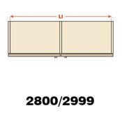 Immagine di guarniture compl. slider l70 std 2800/2999 set 2 ante c/binari 2799 mm                                                                                           