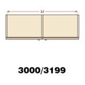 Immagine di guarniture compl. slider l70 std 3000/3199 set 2 ante c/binari 2999 mm                                                                                           