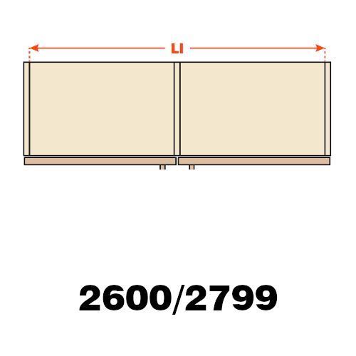 Immagine di guarniture compl. slider l70 std 2600/2799 set 2 ante c/binari 2599                                                                                           