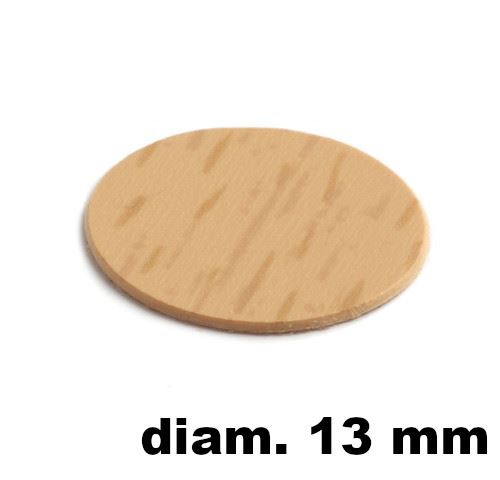 Immagine di tappi adesivi abs diam. mm. 13 faggio  374 foglio 20 tappi                                                                                           