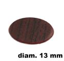 Immagine di tappi adesivi abs diam. mm. 13 mogano  988 foglio 20 tappi                                                                                           