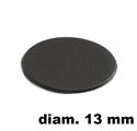 Immagine di tappi adesivi abs diam. mm. 13 nero  657 foglio 20 tappi                                                                                           