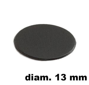 Immagine di tappi adesivi abs diam. mm. 13 nero  657 foglio 20 tappi                                                                                           