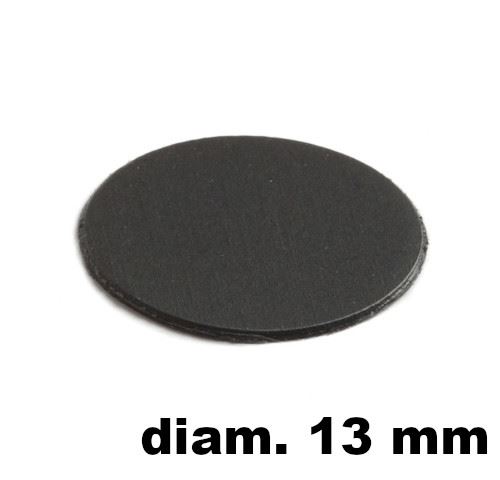 Immagine di tappi adesivi abs diam. mm. 13 nero  657 foglio 20 tappi                                                                                           