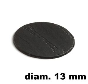 Immagine di tappi adesivi abs diam. mm. 13 nero  657plr2 foglio 20 tappi                                                                                           
