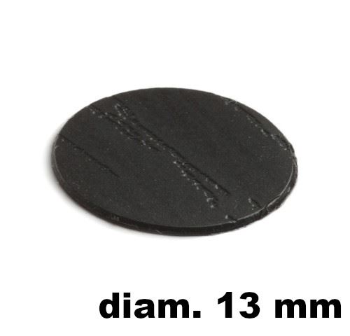 Immagine di tappi adesivi abs diam. mm. 13 nero  657plr2 foglio 20 tappi                                                                                           