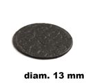 Immagine di tappi adesivi abs diam. mm. 13 nero  670 foglio 20 tappi                                                                                           