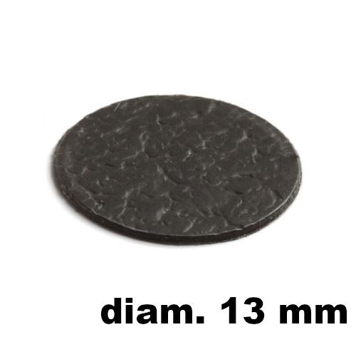 Immagine di tappi adesivi abs diam. mm. 13 nero  670 foglio 20 tappi                                                                                           
