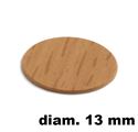 Immagine di tappi adesivi abs diam. mm. 13 noce  6077 foglio 20 tappi                                                                                           