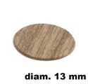 Immagine di tappi adesivi abs diam. mm. 13 olmo  4833 foglio 20 tappi                                                                                           