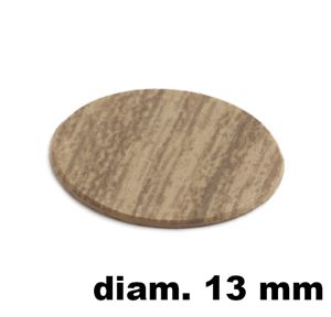 Immagine di tappi adesivi abs diam. mm. 13 olmo  4833 foglio 20 tappi                                                                                           