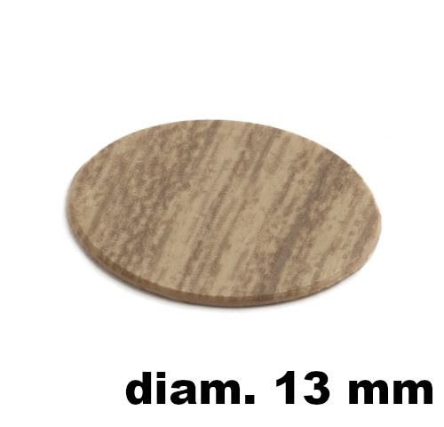 Immagine di tappi adesivi abs diam. mm. 13 olmo  4833 foglio 20 tappi                                                                                           