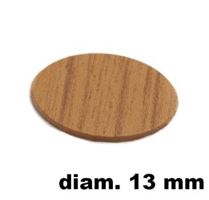 Immagine di tappi adesivi abs diam. mm. 13 rovere  4501 foglio 20 tappi                                                                                           