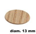 Immagine di tappi adesivi abs diam. mm. 13 rovere  4557 foglio 20 tappi                                                                                           