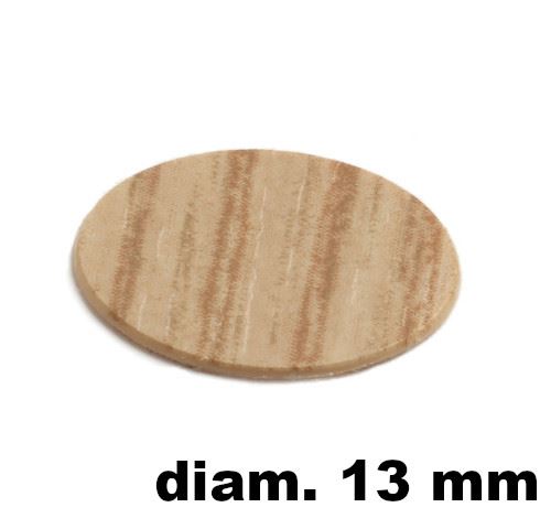 Immagine di tappi adesivi abs diam. mm. 13 rovere  4557 foglio 20 tappi                                                                                           