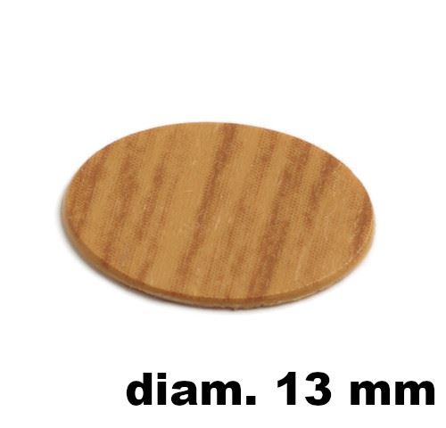 Immagine di tappi adesivi abs diam. mm. 13 rovere  4569 foglio 20 tappi                                                                                           