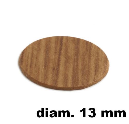Immagine di tappi adesivi abs diam. mm. 13 rovere  4647 foglio 20 tappi                                                                                           