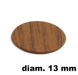 Immagine di tappi adesivi abs diam. mm. 13 rovere  4692 foglio 20 tappi                                                                                           