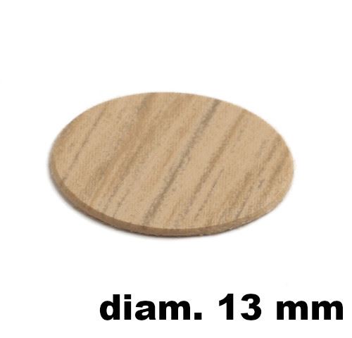 Immagine di tappi adesivi abs diam. mm. 13 rovere  4832 foglio 20 tappi                                                                                           