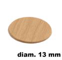 Immagine di tappi adesivi abs diam. mm. 13 sicomoro  727 foglio 20 tappi                                                                                           
