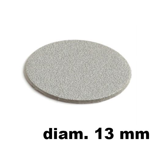 Immagine di tappi adesivi abs diam. mm. 13 silver 01 foglio 20 tappi                                                                                           