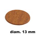 Immagine di tappi adesivi abs diam. mm. 13 teak  1112 foglio 20 tappi                                                                                           