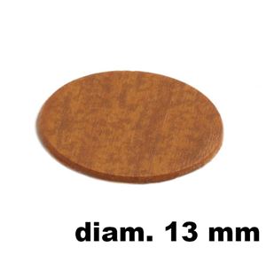 Immagine di tappi adesivi abs diam. mm. 13 teak  1112 foglio 20 tappi                                                                                           