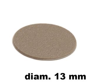 Immagine di tappi adesivi abs diam. mm. 13 tortora  5202 foglio 20 tappi                                                                                           