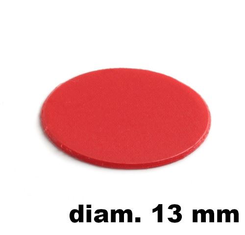 Immagine di tappi adesivi abs diam. mm. 13 rosso 48948 foglio 20 tappi                                                                                           