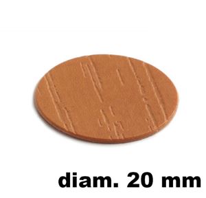 Immagine di tappi adesivi abs diam. mm. 20 acero  277plr2 foglio 15 tappi                                                                                           