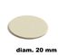 Immagine di tappi adesivi abs diam. mm. 20 avorio  9833 foglio 15 tappi                                                                                           