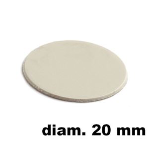 Immagine di tappi adesivi abs diam. mm. 20 avorio  9876 foglio 15 tappi                                                                                           
