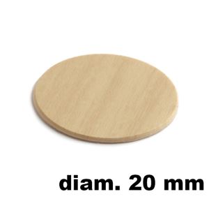 Immagine di tappi adesivi abs diam. mm. 20 betulla   258 foglio 15 tappi                                                                                           