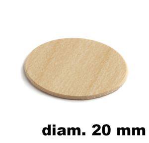 Immagine di tappi adesivi abs diam. mm. 20 betulla   260 foglio 15 tappi                                                                                           