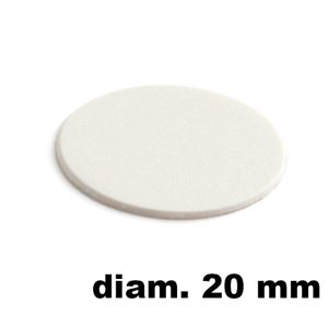 Immagine di tappi adesivi abs diam. mm. 20 bianco 13744v foglio 15 tappi                                                                                           