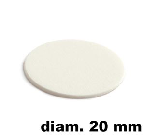 Immagine di tappi adesivi abs diam. mm. 20 bianco 13933 foglio 15 tappi                                                                                           