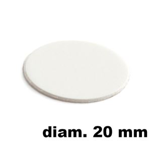 Immagine di tappi adesivi abs diam. mm. 20 bianco 13982 foglio 15 tappi                                                                                           