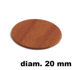 Immagine di tappi adesivi abs diam. mm. 20 ciliegio  9049 foglio 15 tappi                                                                                           