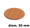 Immagine di tappi adesivi abs diam. mm. 20 ciliegio  9117 foglio 15 tappi                                                                                           