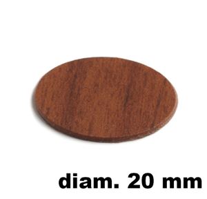 Immagine di tappi adesivi abs diam. mm. 20 ciliegio  9118 foglio 15 tappi                                                                                           