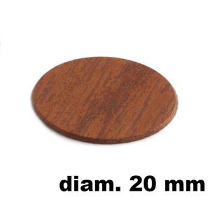 Immagine di tappi adesivi abs diam. mm. 20 ciliegio  9154 foglio 15 tappi                                                                                           