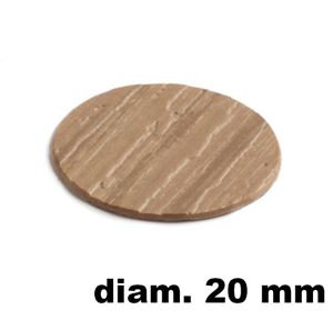 Immagine di tappi adesivi abs diam. mm. 20 ciliegio  9161 foglio 15 tappi                                                                                           