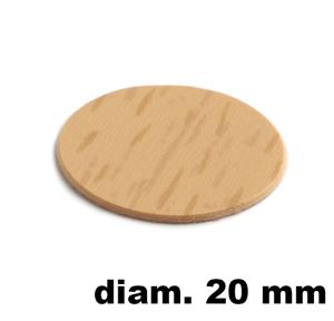 Immagine di tappi adesivi abs diam. mm. 20 faggio   374 foglio 15 tappi                                                                                           