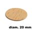 Immagine di tappi adesivi abs diam. mm. 20 faggio   374 foglio 15 tappi                                                                                           