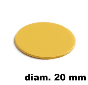 Immagine di tappi adesivi abs diam. mm. 20 giallo 28411 foglio 15 tappi                                                                                           