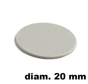 Immagine di tappi adesivi abs diam. mm. 20 grigio 93520 foglio 15 tappi                                                                                           